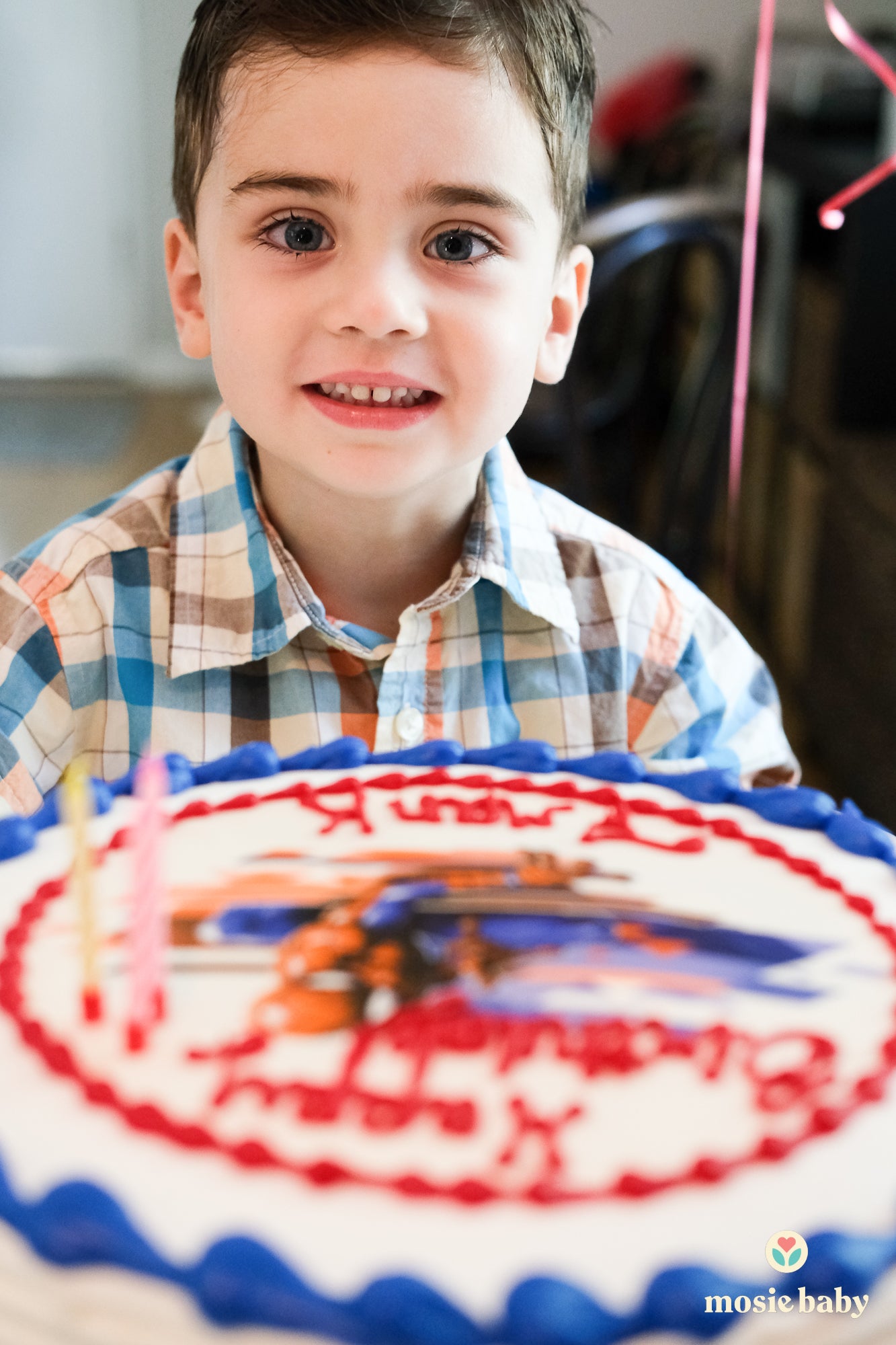 the first mosie baby and his 3rd birthday cake