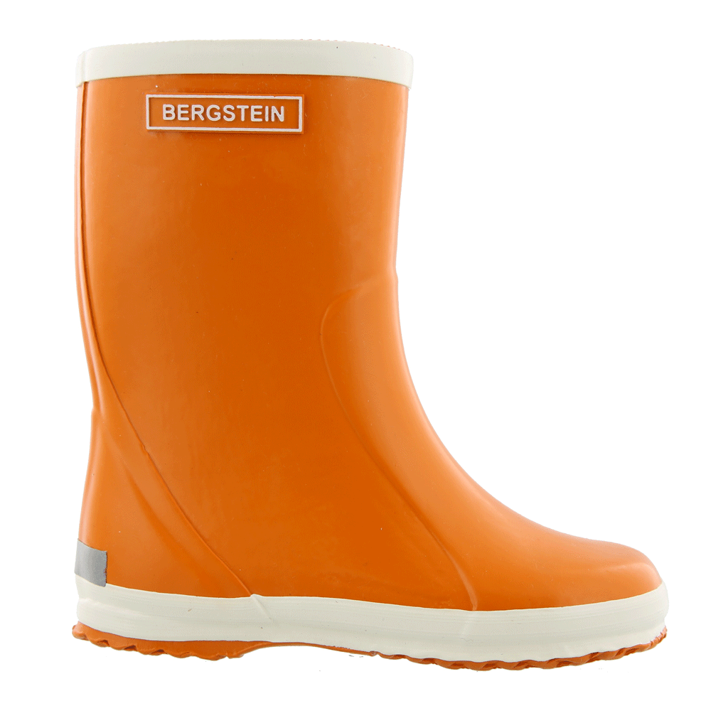 orange rain boots