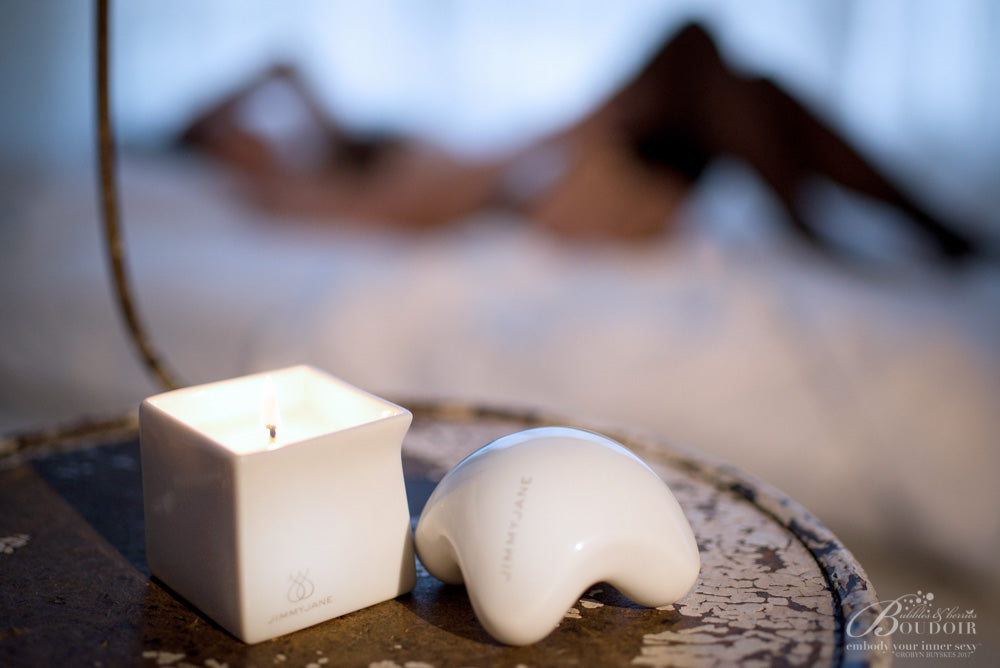 Hot Oil Massage Candle in Bedroom