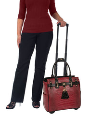 THE WESTLAKE Alligator Rolling iPad, Tablet Laptop Tote Carryall Bag, JKM  and Company - Custom Rolling Handbags