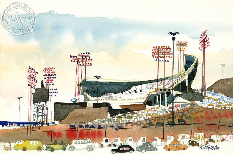Candlestick Park, c. 1967, a watercolor painting by Dong Kingman ...