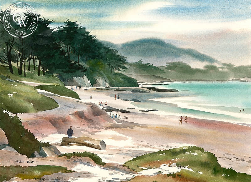 watercolor paintings of beach scenes