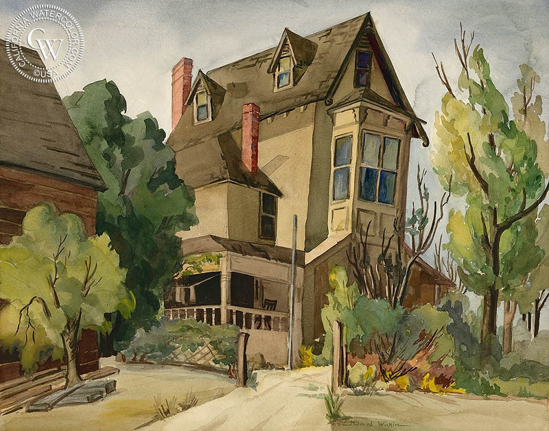 Old House, by Mildred Wilkin – California Watercolor