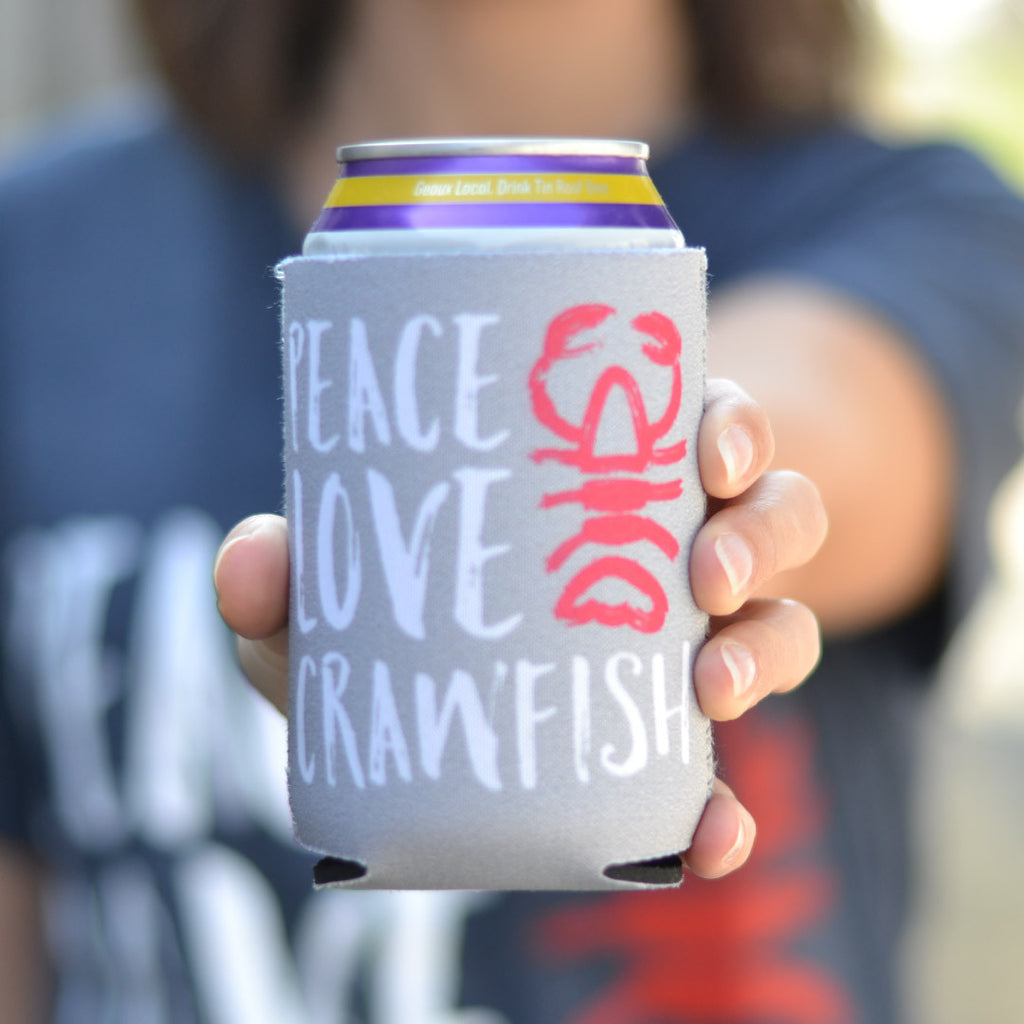Peace Love Crawfish Can Cooler by SFT