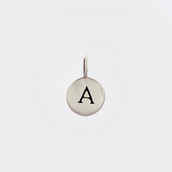 Silver Initial Pendant Charm