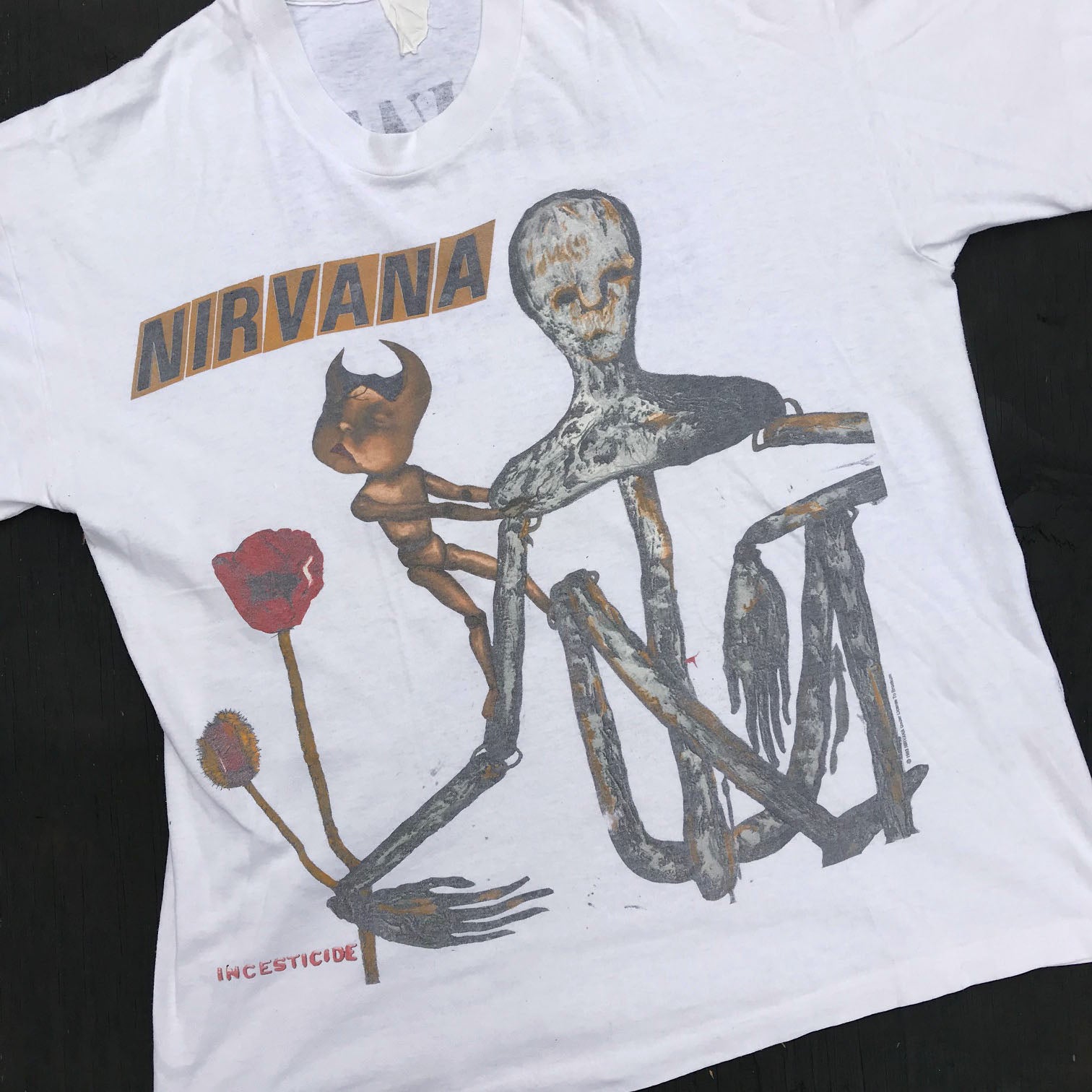 1993年 Nirvana ニルヴァーナ INCESTICIDE バンドTシャツ - Tシャツ