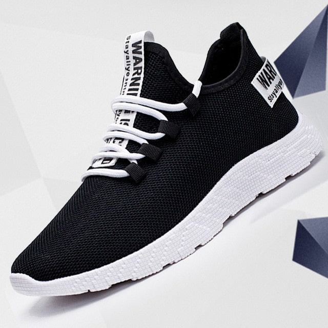 men mesh panel lace up sneakers