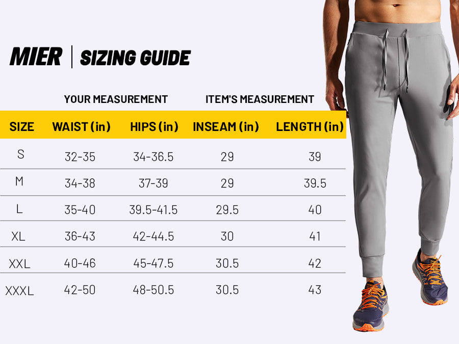 Mens Tapered Joggers Pants Lightweight Slim Fit Running Pants for