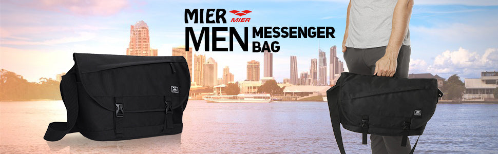 MIER Nylon Messenger Bag