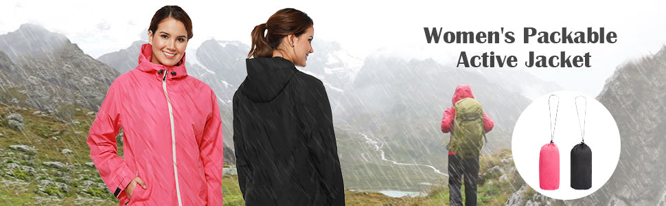 MIER Waterproof Rain Jacket for Women