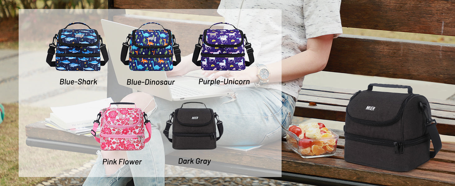 MIER kid lunch bags with good insulation to keep your food cold for 6-12 hours