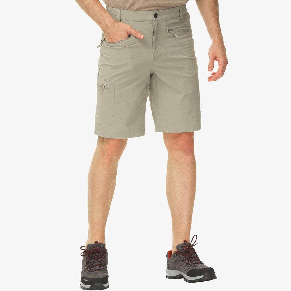 MIER Men Quick Dry Stretch Cargo Shorts with 5 Zipper Pockets