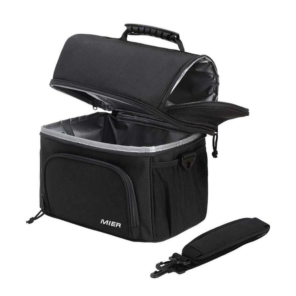 black insulated lunch box