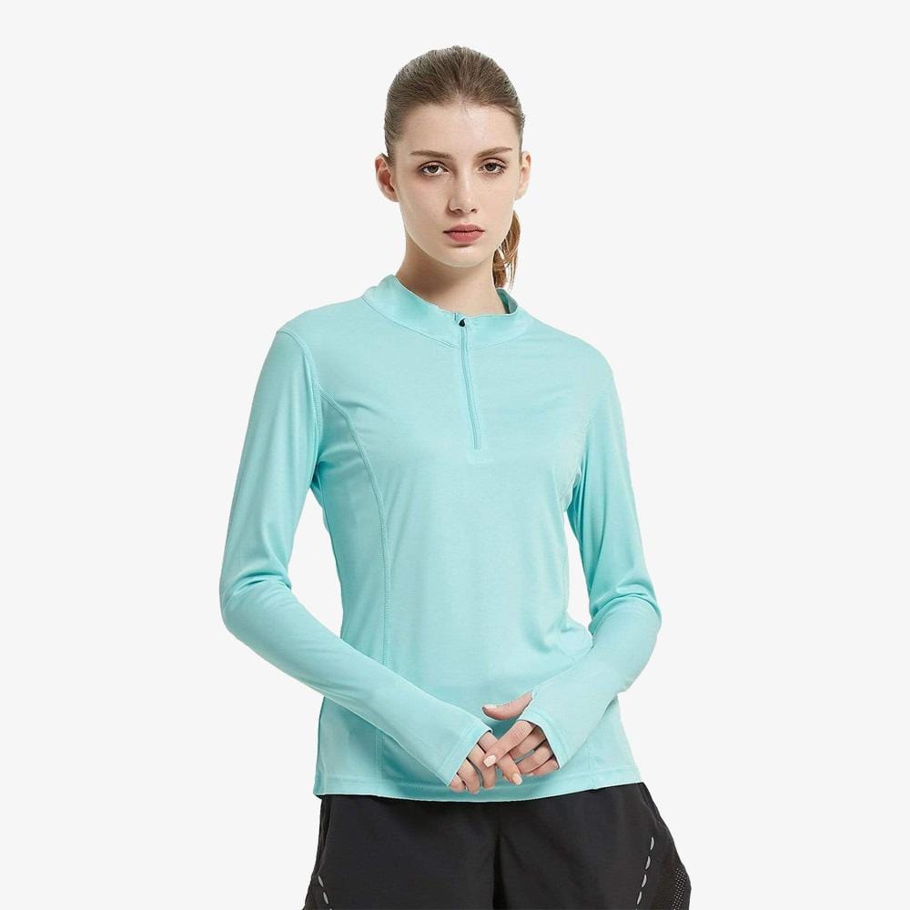 Mier Women S Running Shirts With Thumbholes Sun Protection Miersports