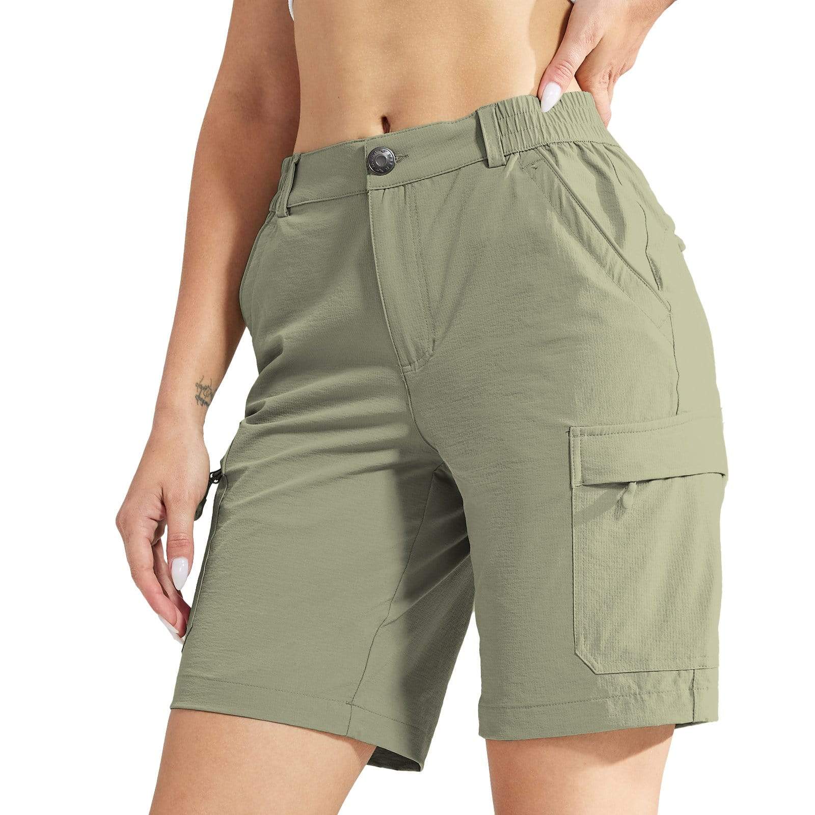 spuiten droogte school MIER Women's Stretchy Hiking Shorts Quick Dry Cargo Shorts
