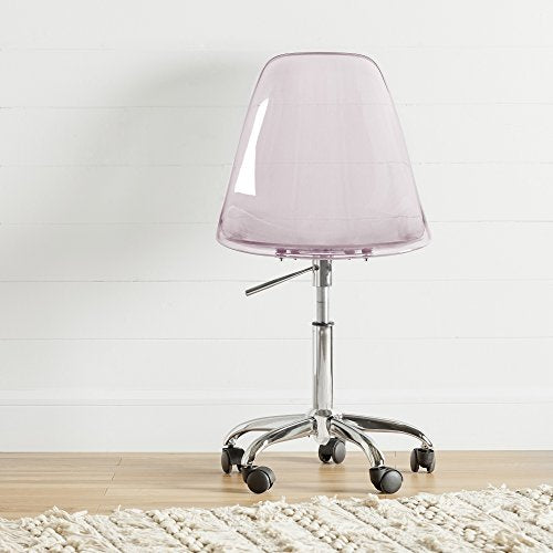 clear pink desk chair