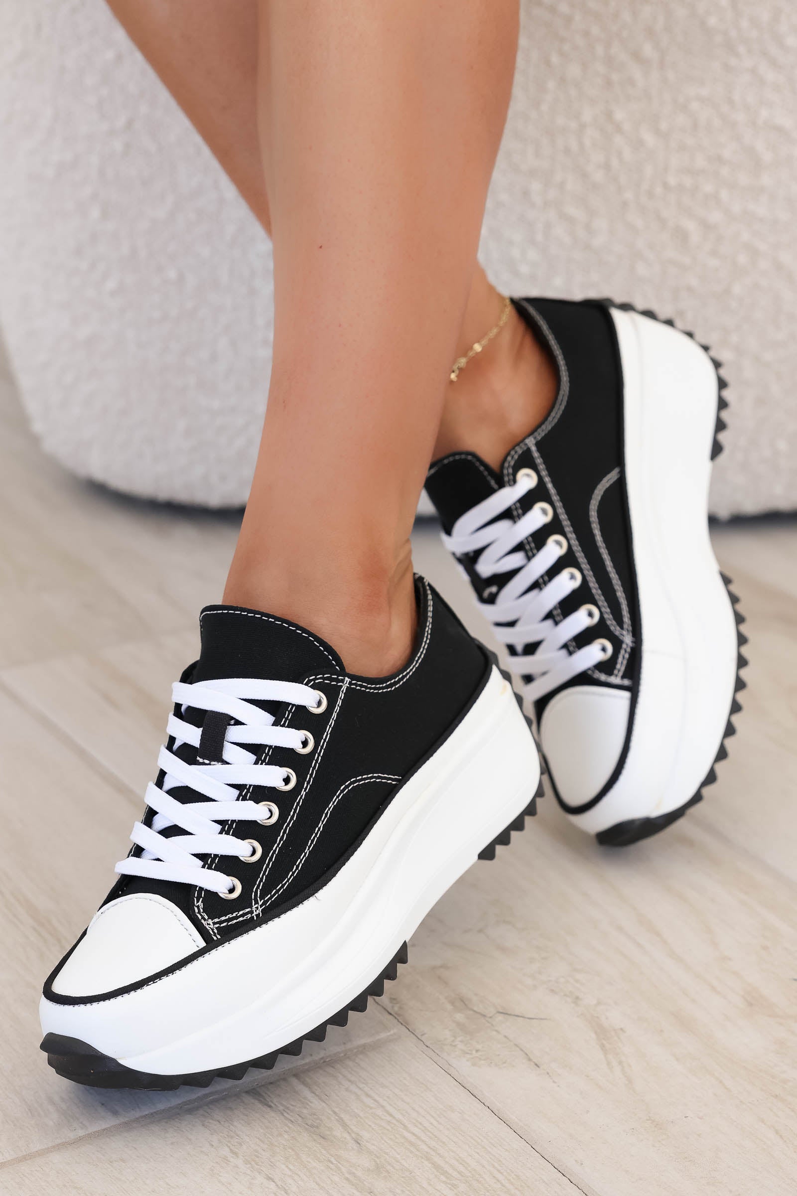 Rimocy White Black Chunky Sneakers Women Spring Autumn Thick Bottom Dad  Shoes Woman Fashion PU Leather Platform Sneakers Ladies - AliExpress