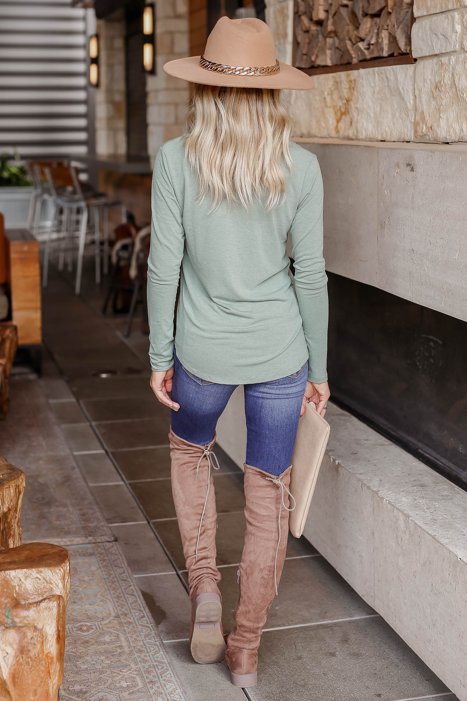 Coming for You Long Sleeve Top - Sage