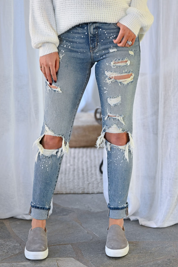 kancan black distressed jeans