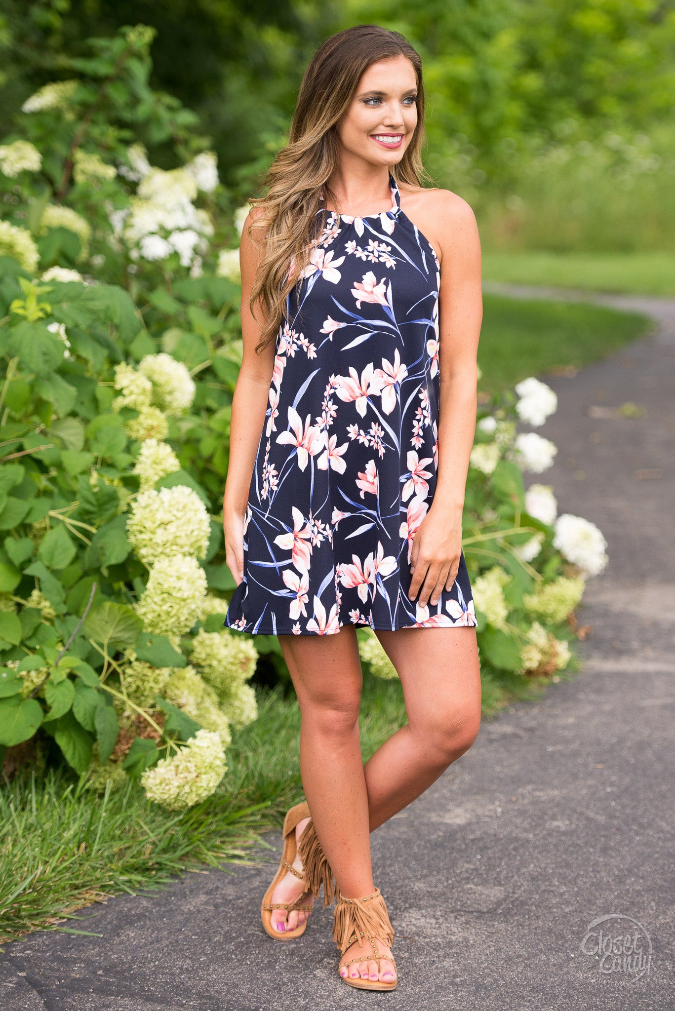 Once in a Blue Moon Shift Dress - Navy - Closet Candy Boutique