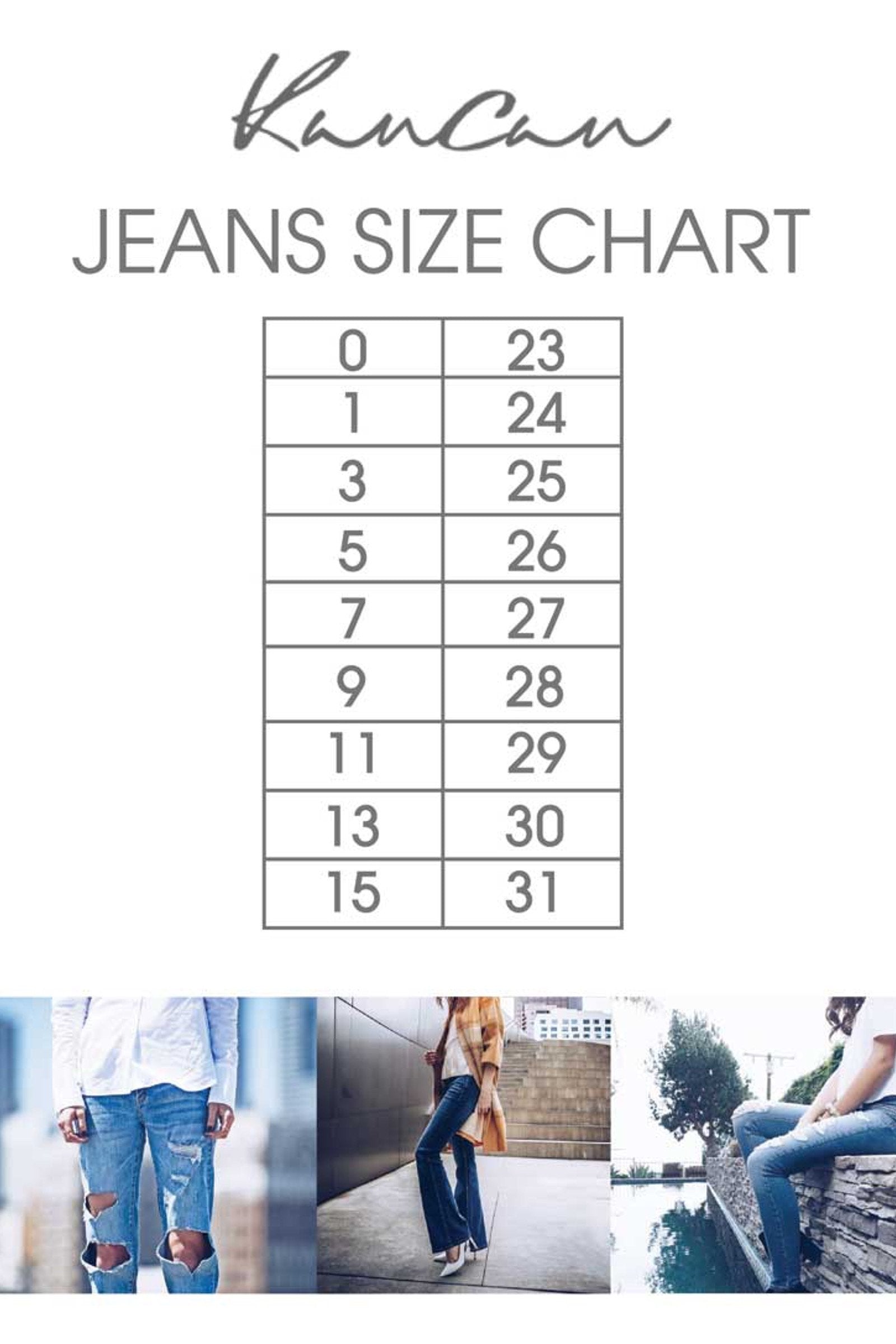 jeans ka size
