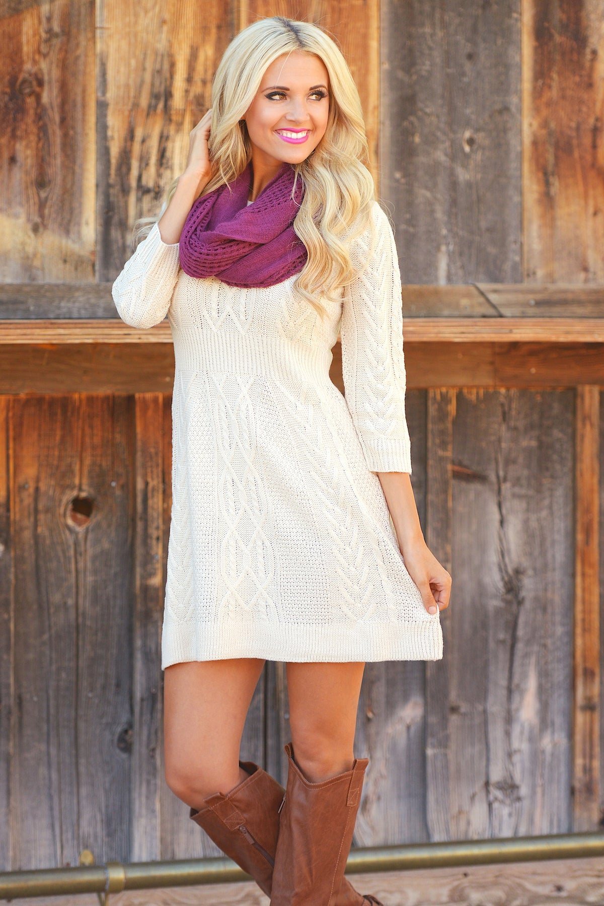 Meeting The Parents Sweater Dress - Oatmeal - Closet Candy Boutique