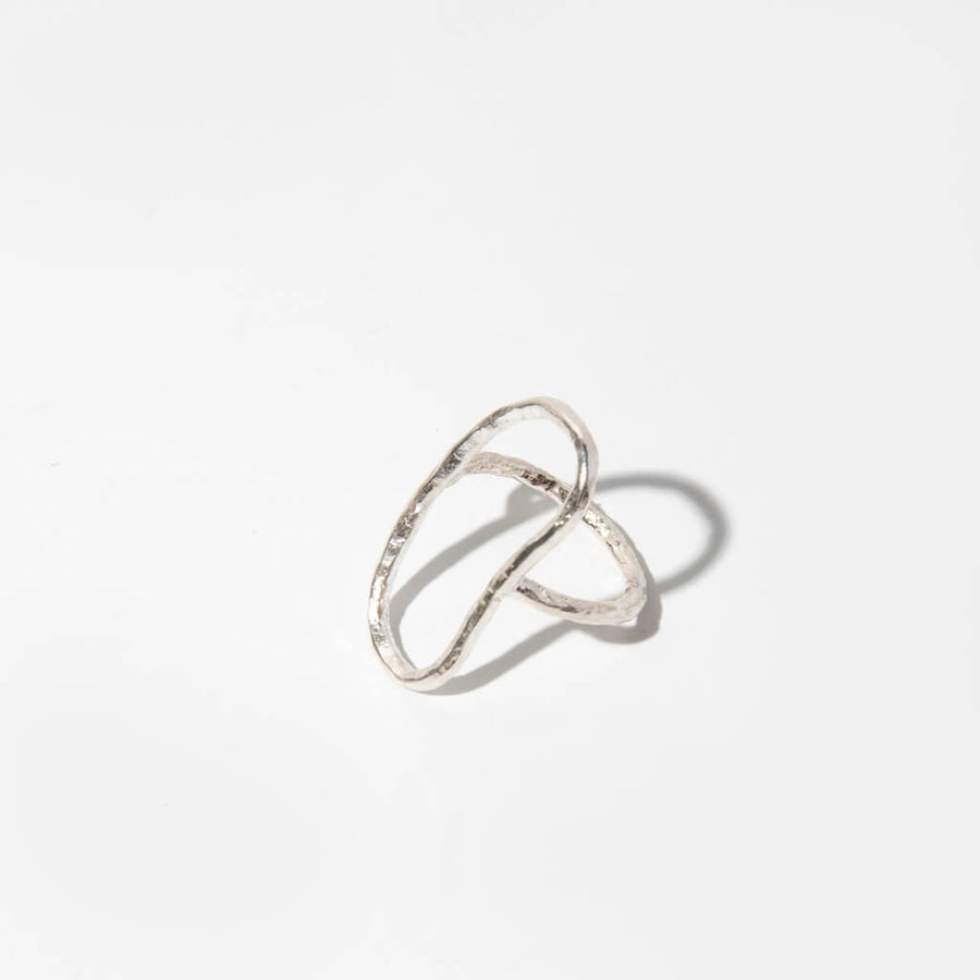 Wavy Band Ring - Sterling Silvef