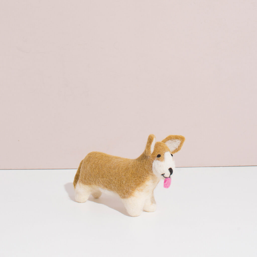 Hand Felted Large Corgi - Ethical Toy