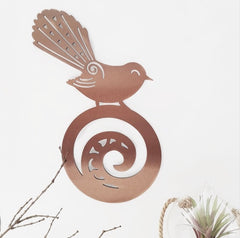 Fantail on koru – An Eye 4 Art