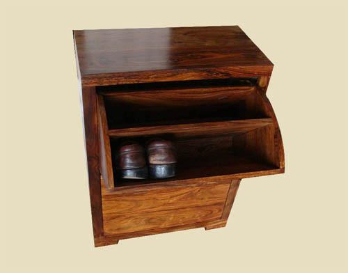 Solid Wood Cube Shoes Rack Saraf Furniture