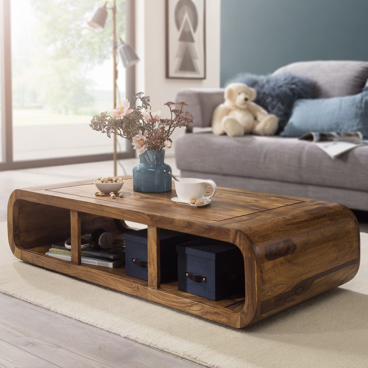 Buy Solid Wood Curved Coffee Table Online | New Launches ...