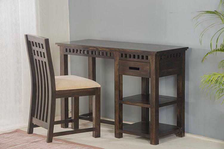 Buy Solid Wood Kuber Writing Study Table Online | New Launches Study Table | Latest Collections ...