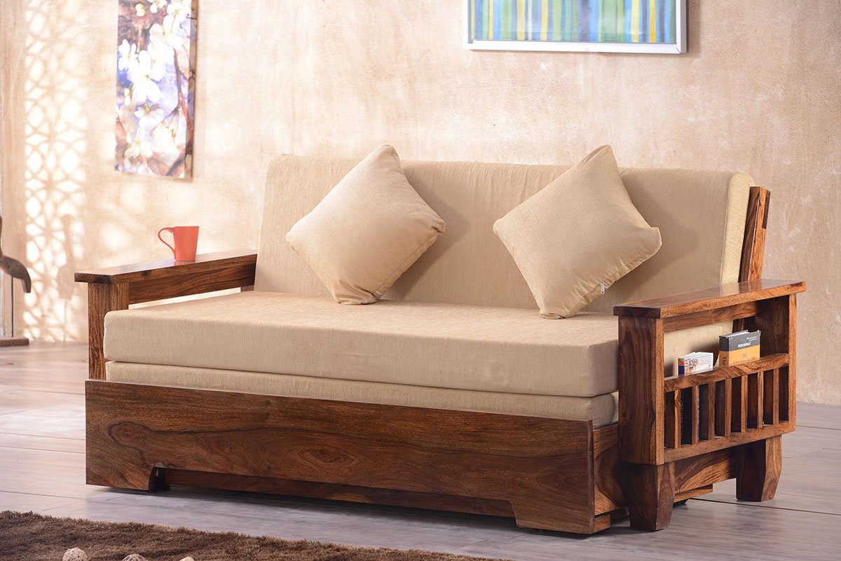 solid wood sofa cum bed