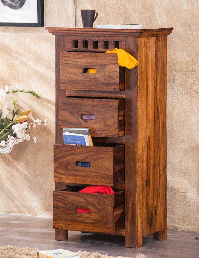 Buy Solid Wood Kuber Kitchen Tall Chest Of Drawers Online New