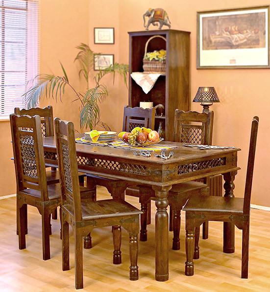 solid oak dining room table