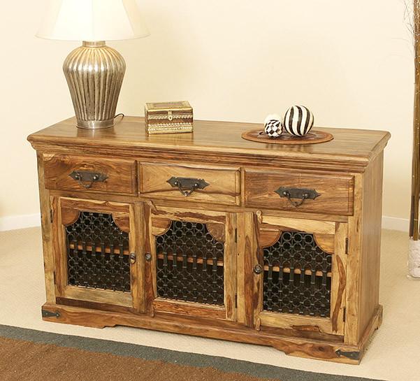 Jali Sideboard Indian Solid Sheesham Wood Furniture Saraf