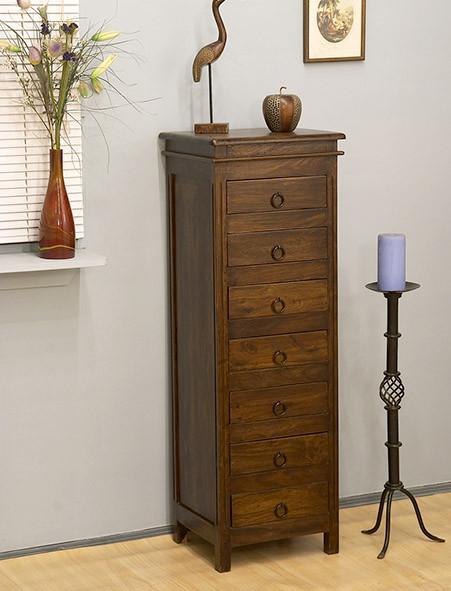 Jaipur Tall Drawer Storage Indian Solid Sheesham Wood Furniture