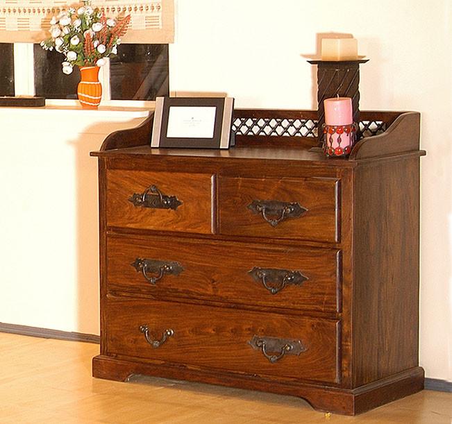 Jali Dresser Indian Solid Sheesham Wood Furniture Saraf Furniture