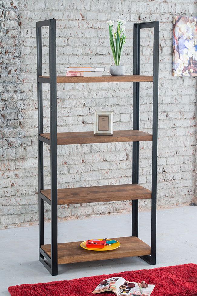 Buy Solid Wood Indiana Mocha Bookshelf Online New Launches