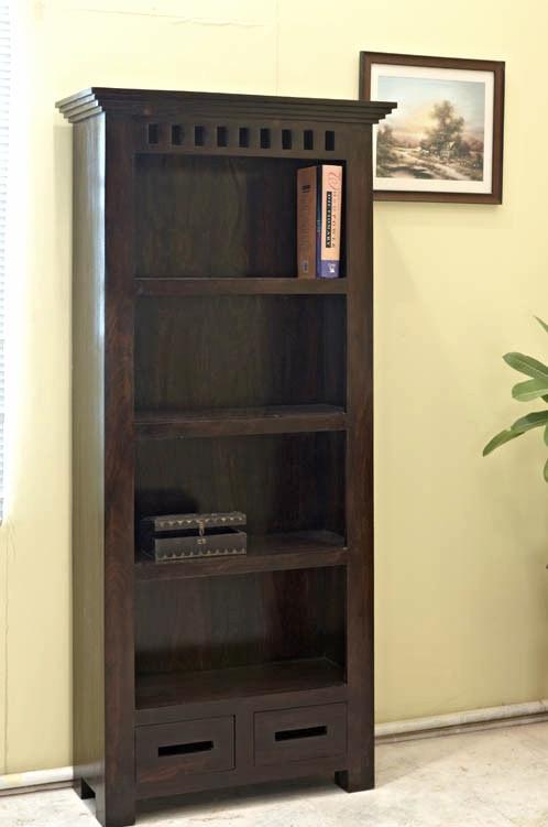 Kuber Bookcase Indian Solid Sheeham Wood Furniture Saraf Furniture