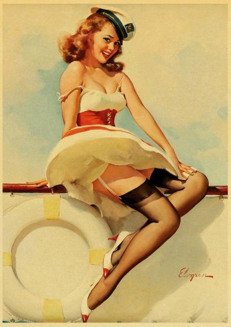 Affiche vintage pin-up