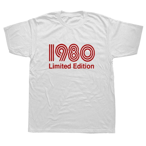 t-shirt 1980 blanc et rouge Louise Vintage