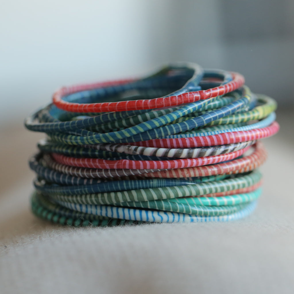 classic mixed. multicolor recycled flip flop bracelets – doublehighfive ...