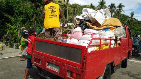 Truck for rice distribution