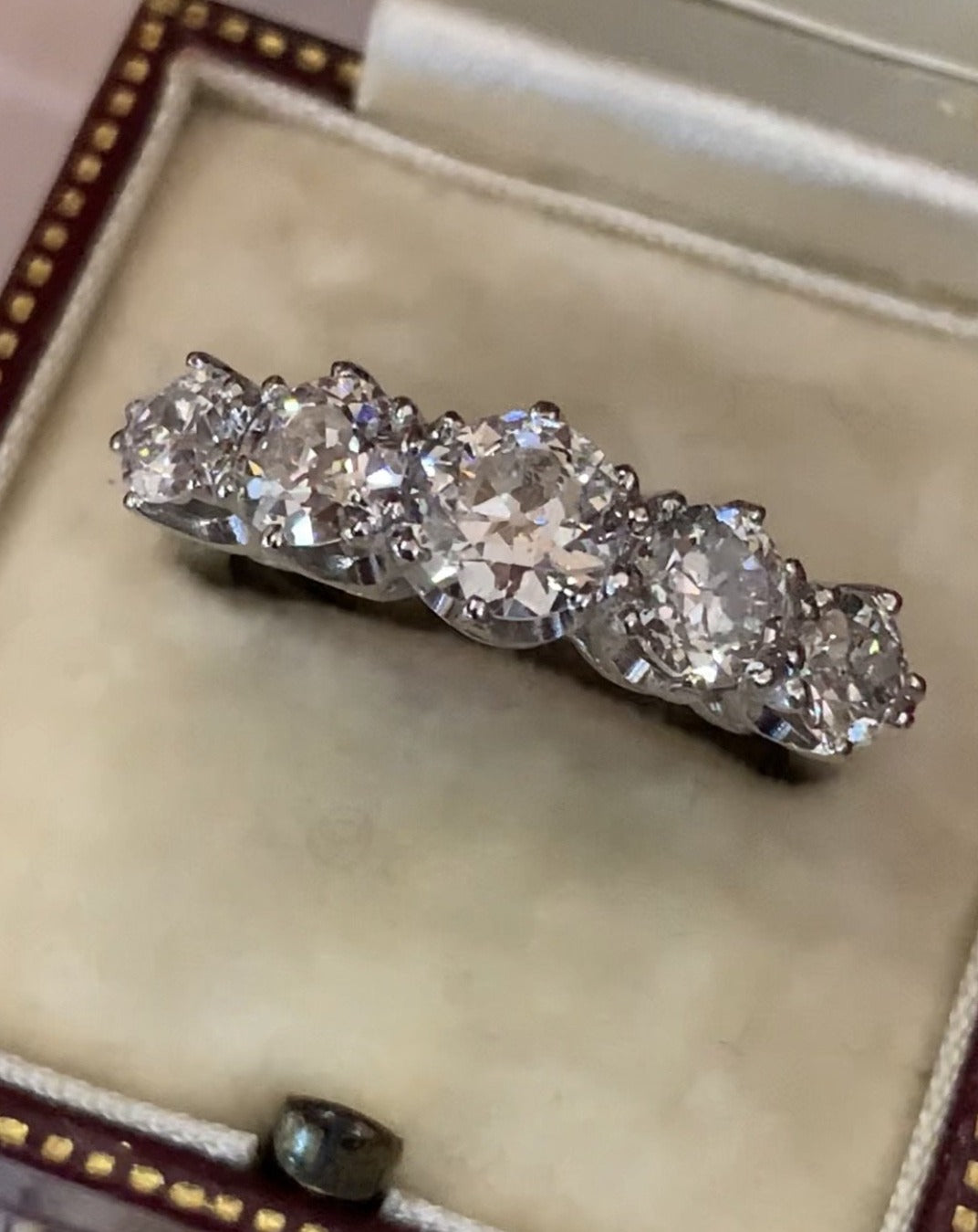 Old Cut Diamond Five Stone Ring – Katherine James Jewellery