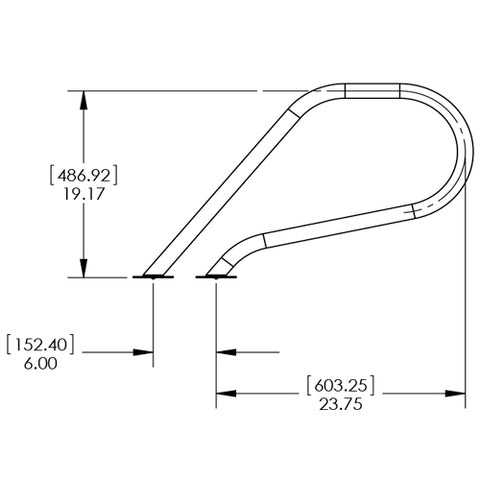 S.R. Smith P Grab Rail - Flange / Single – Dad's Pool Shop