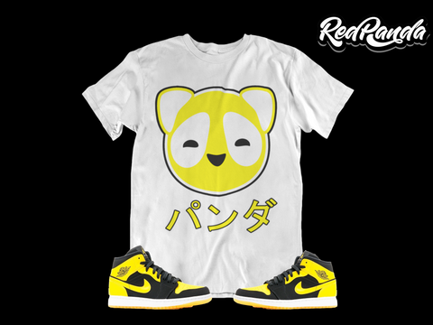 Apparel - Original Red Panda Logo Unisex Tee (White & Yellow)