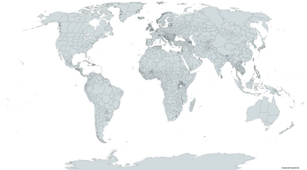 Carte du monde projection Subdivision