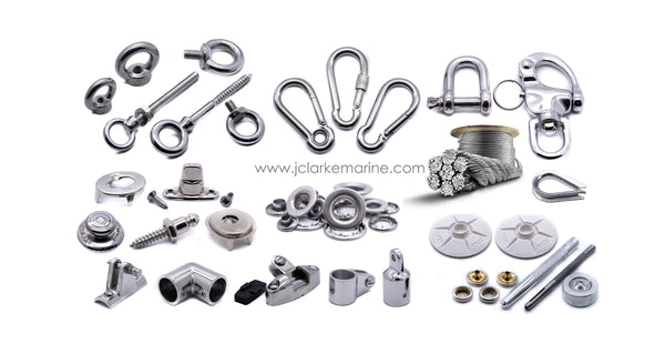 stainless steel fittings fasteners uk bulk trade 316 a4 marine grade manufacturer eye bolt carabiner shackle wire rope