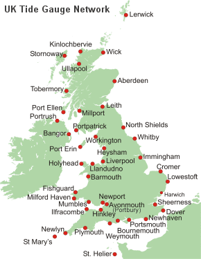 Tide table and tide times for UK and Ireland